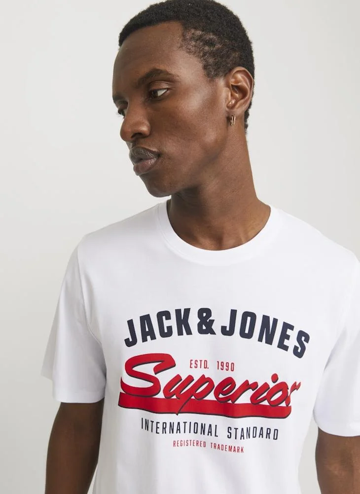 جاك اند جونز Logo Crew Neck T-Shirt