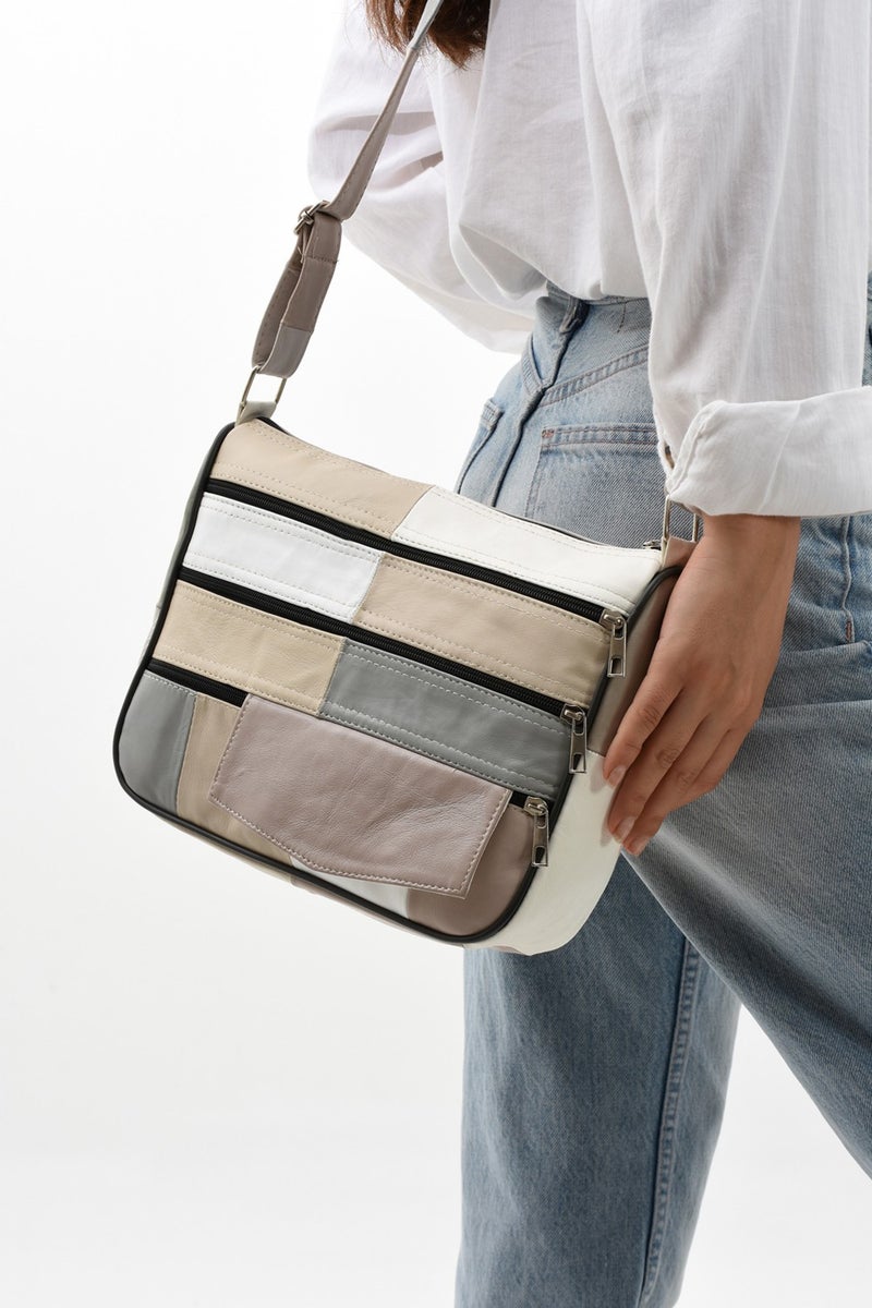 Erzeno Leather Multi-compartment Women's Crossbody Shoulder Bag  - Image 1
