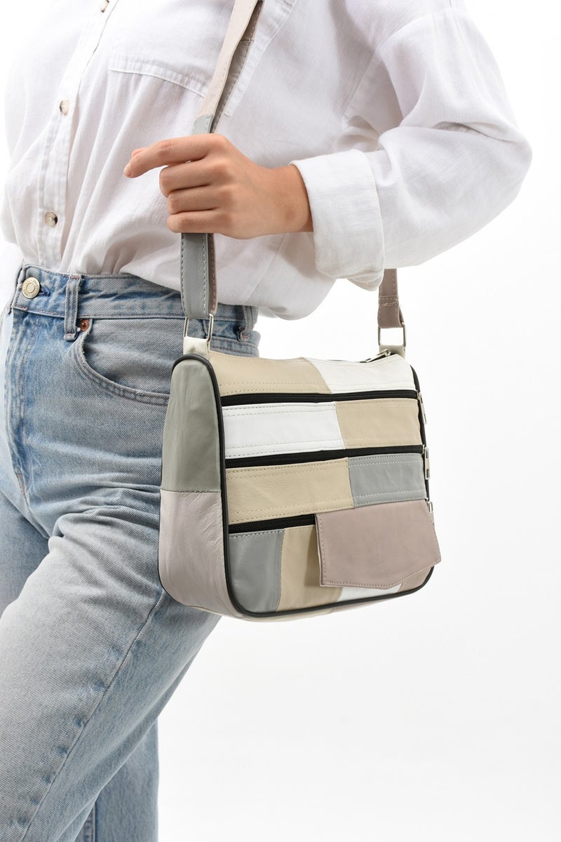 Erzeno Leather Multi-compartment Women's Crossbody Shoulder Bag  - Image 2