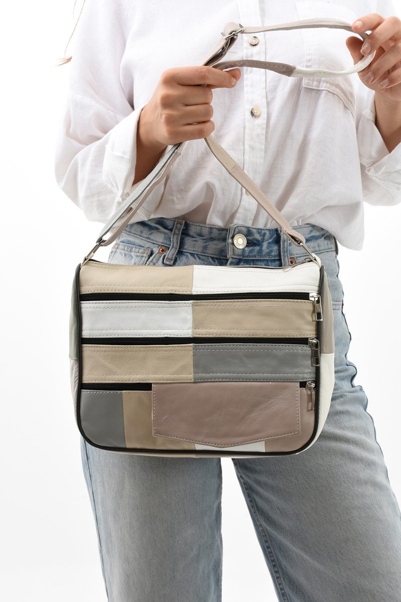 Erzeno Leather Multi-compartment Women's Crossbody Shoulder Bag  - Image 4