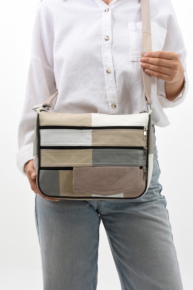 Erzeno Leather Multi-compartment Women's Crossbody Shoulder Bag  - Image 3