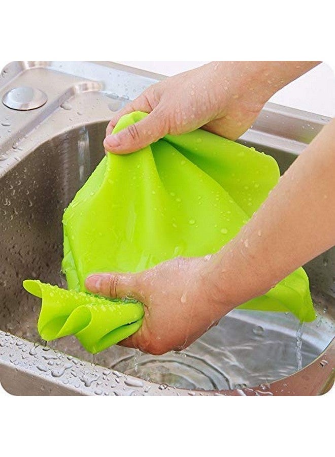 Carrot - Silicone Baking Mat Silicone Chapati Atta Kneading Mat Non-Stick Fondant Rolling Mat Stretchable for Kitchen Roti Chapati (Baking Mat 50 * 40 cm) (Green, 1) - Image 5