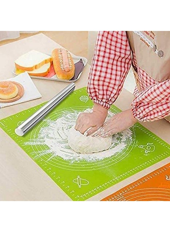 Carrot - Silicone Baking Mat Silicone Chapati Atta Kneading Mat Non-Stick Fondant Rolling Mat Stretchable for Kitchen Roti Chapati (Baking Mat 50 * 40 cm) (Green, 1) - Image 4