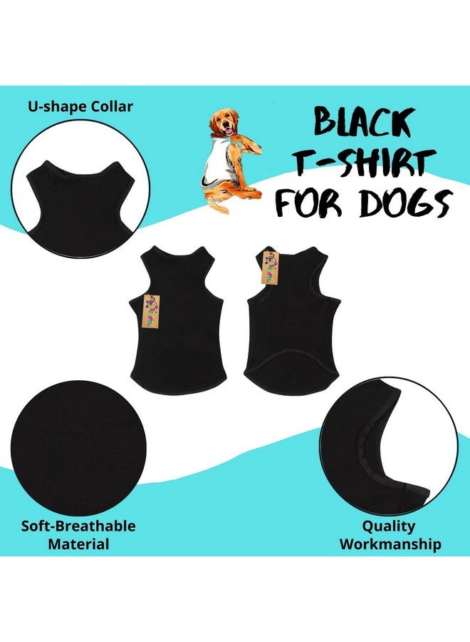 Western Era Set Of 2 Dog T-Shirt With Lint Roller (Combo),Comfort Cotton Dog T-Shirt, Sleeveless Vest For Dog Clothes, (Black + Red, Xsmall -12 Inch) - Image 3