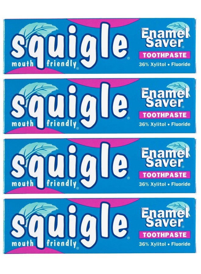 Squigle Quigle Enamel Saver Toothpaste (Canker Sore Prevention & Treatment) Prevents Cavities Perioral Dermatitis Bad Breath Chapped Lips 4 Pack - Image 2