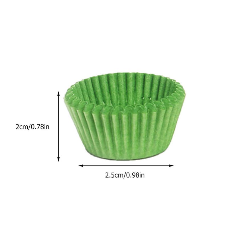 Strawberry Green Baking Cups 2000pcs Oil Proof Greaseproof 2.5cm Paper Muffin Liners - Image 3