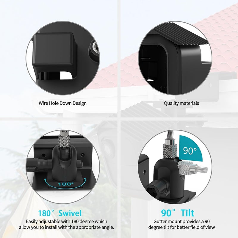 OkeMeeo Gutter Mount for Blink Outdoor 4 and Weatherproof Protective Cover for Blink Outdoor 4th Gen(1 Pack) - Image 3