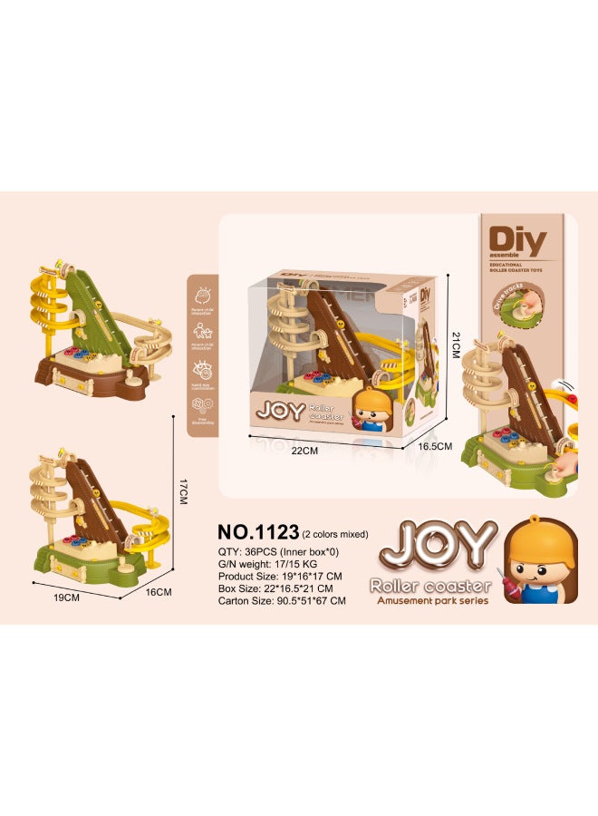 Children's Puzzle DIY Manual Assembly Amusement Park Model Disassembly Nut Building Blocks Ferris Wheel Carousel To Play-Color:Assembled Mountain Truck 【1123】 36  - Image 1