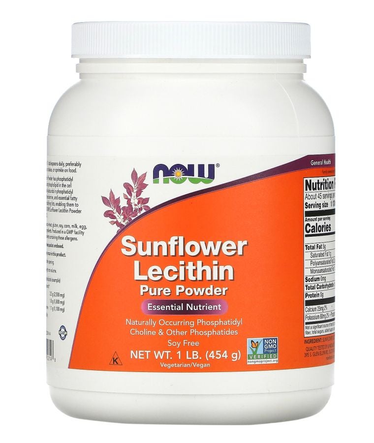 now Sunflower Lecithin Pure Powder 1 lb (454 g)