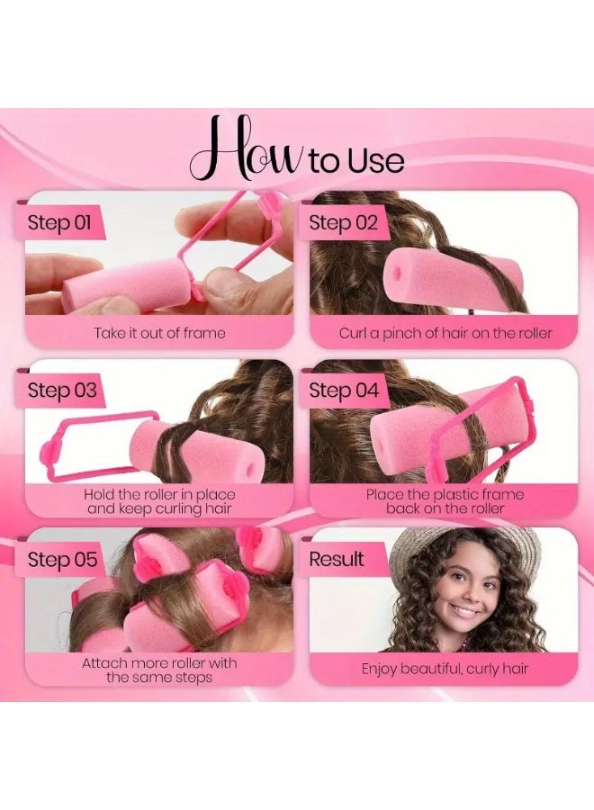 LANGMANNI 12pcs Foam Hair Roller, No Heat Hair Curler To Sleep In Overnght, Soft Wave Hair Curler For Short And Medium Hair - Image 5