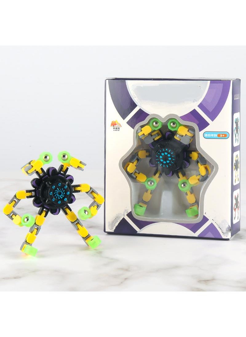 Y&D Deformation Decompression Luminous Rotating Fingertip Finger Gyro Toy  - Image 1