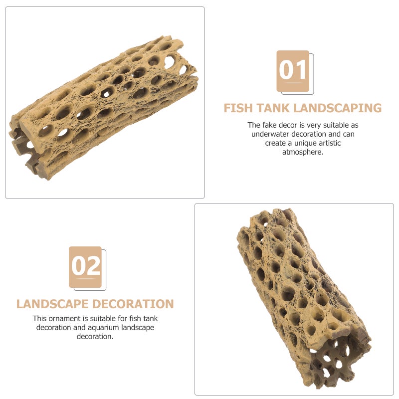 Simulation Tree Trunk Ornament Shrimp Shelter Fish Shrimp Breeding Hiding Cave - Image 2