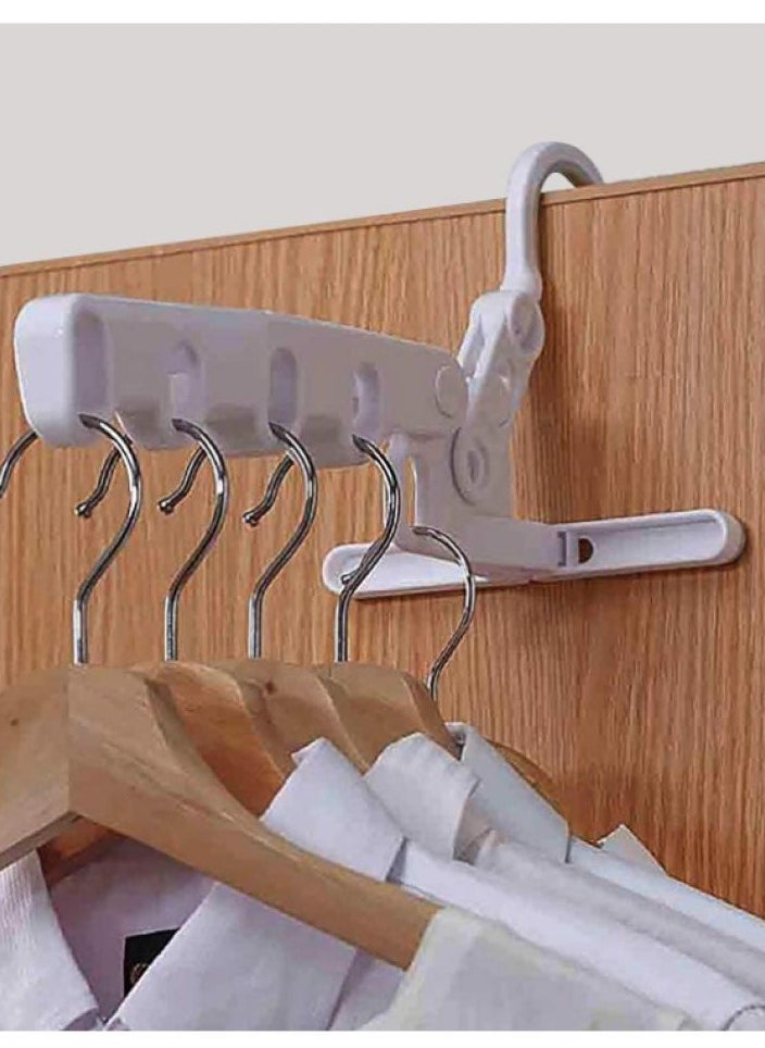 Over Door Hanger Heavy-Duty Hook Hanging Clothes Coat Bag Robe Towel Bathroom Closet Back of Door Hanger Sturdy Anti-Rust Lightweight 5-Hooks