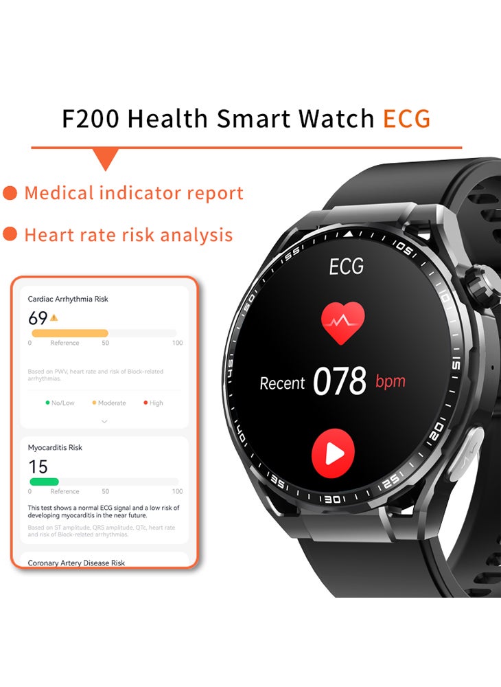 Chomel F200Healthy Smart Watch sports watch 1.55 inch ECG electrocardiogram blood pressure monitoring SOS scientific sleep non-invasive - Image 4