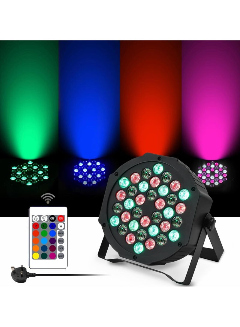 Fine Productions 36 LED Party Lights, 7 Modes, RGB, DJ Lighting with Remote Control for Disco, Bar, Club, Wedding, Halloween, - Image 1