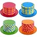 JOVITEC 8 Pcs 116 Inch Mad Hatter Tea Party Hats Decorations Cardboard Paper Fold Top Hats for Costume Accessory Party Supplies - Image 2