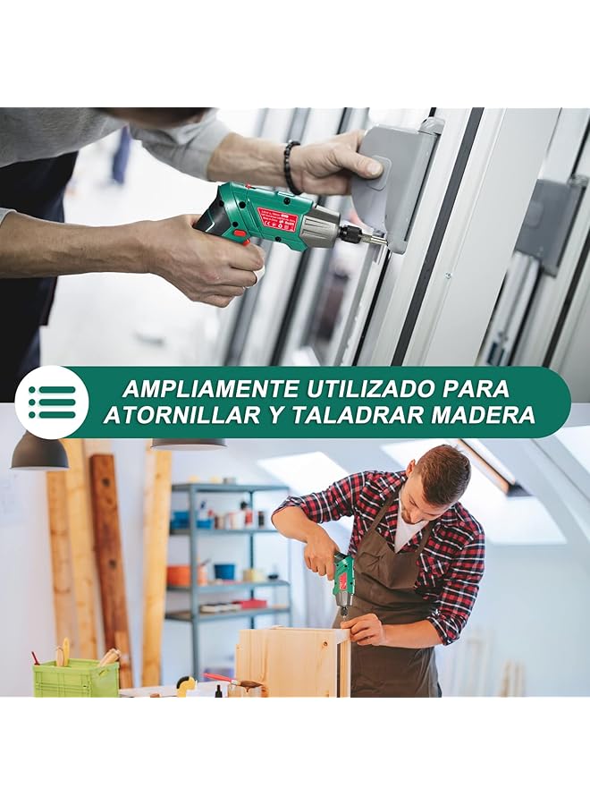 erorex Electric Screwdriver 6Nm Torque Cordless Screwdriver 2000Mah 3.6V With 35 Accessories Led Light And Rear Flashlight Usb Cable And Storage Box - Image 5