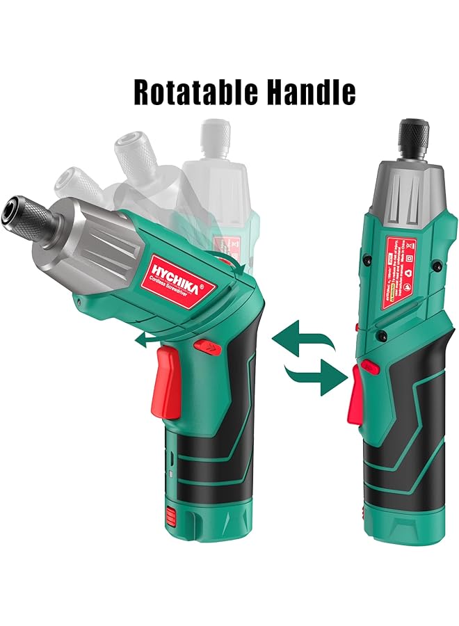 erorex Electric Screwdriver 6Nm Torque Cordless Screwdriver 2000Mah 3.6V With 35 Accessories Led Light And Rear Flashlight Usb Cable And Storage Box - Image 4