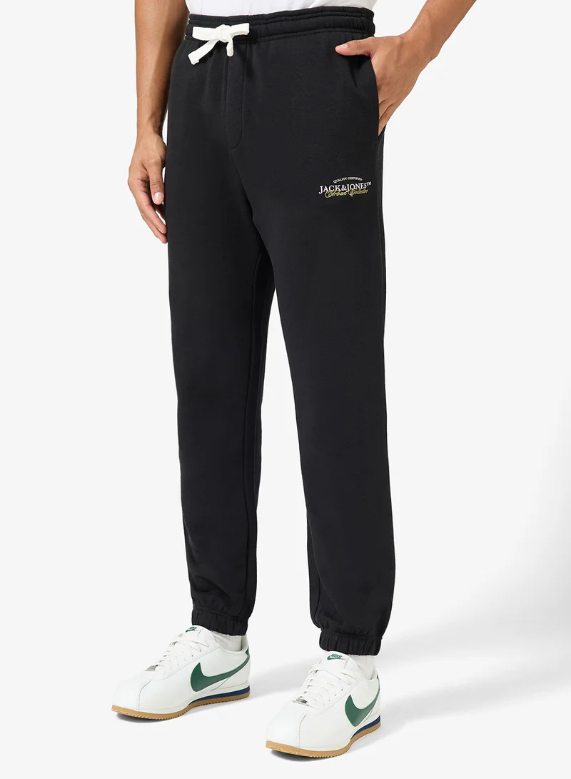 JACK & JONES Logo Relaxed Fit Drawstring Sweatpants
