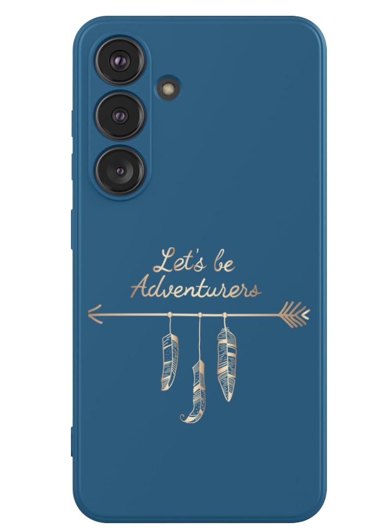 Theodor Protective Slim Fit Case Liquid Silicone Cover with Full Body Protection Anti-Scratch Shockproof Case For Samsung Galaxy S24 Plus (Blue) - lets lost - Image 1