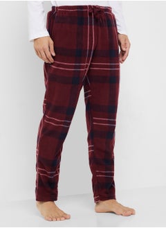 Seventy Five Men'S Foxbury Soft Cosy Fleece Checked Bottoms  - Image 1