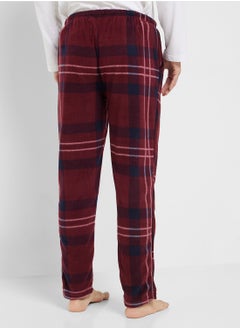 Seventy Five Men'S Foxbury Soft Cosy Fleece Checked Bottoms  - Image 3