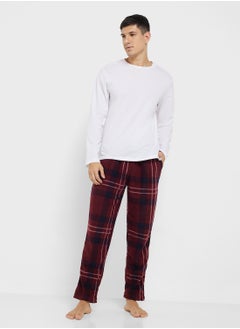 Seventy Five Men'S Foxbury Soft Cosy Fleece Checked Bottoms  - Image 2