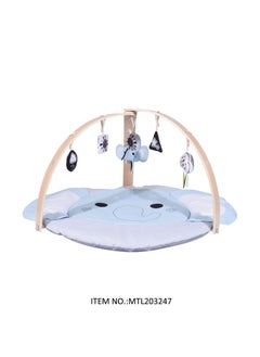 Generic Cross Border Baby Toddler Newborn Wooden Elephant Play Mat Fitness Frame Crawling Mat Toy With Pendant-Specifications:Wooden Koala Round Play Mat  - Image 4