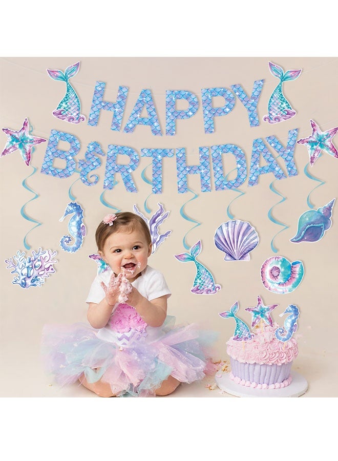 Birthday Party Decoration Balloon Set Engineering Mermaid Theme Girl - Image 2