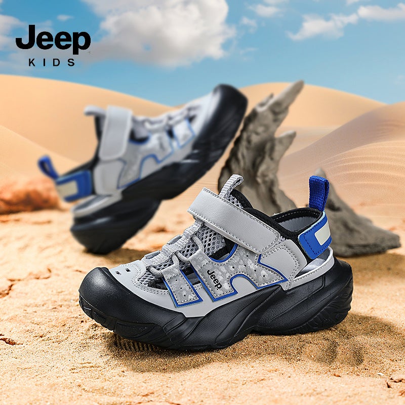 Jeep Children'S Sandals Boys Baotou Summer Boys Big Children Outdoor Sports Non-Slip Deodorant Beach - Image 5