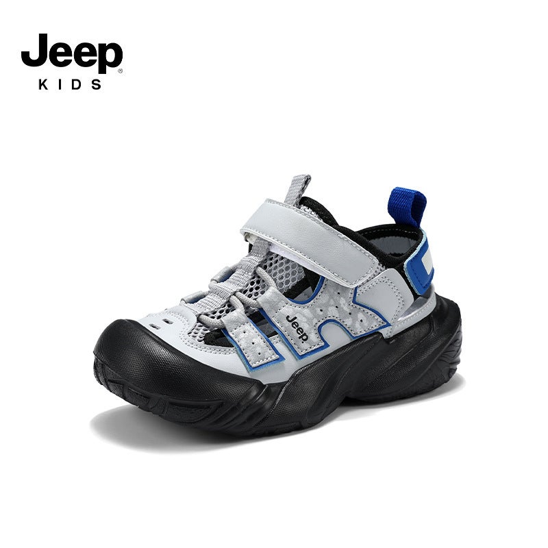 Jeep Children'S Sandals Boys Baotou Summer Boys Big Children Outdoor Sports Non-Slip Deodorant Beach - Image 1
