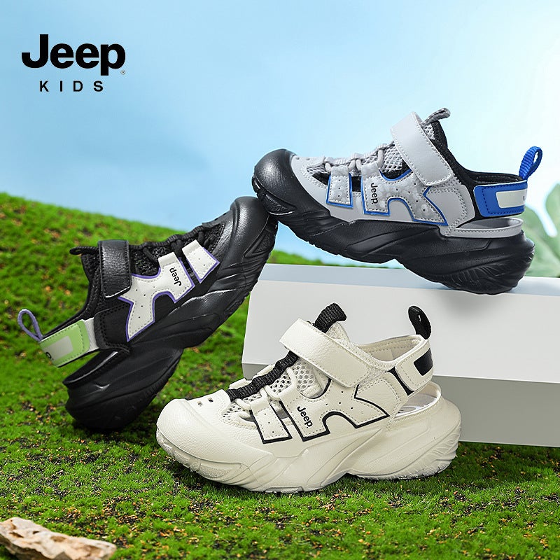 Jeep Children'S Sandals Boys Baotou Summer Boys Big Children Outdoor Sports Non-Slip Deodorant Beach - Image 4