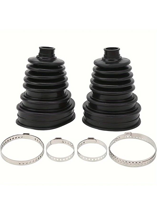 2 Pack Silicone Constant Velocity Dust Covers For Drive Shafts Equipped With Four Clamps Universal Silicone CV Joint Dust Cover Kit Telescopic Automotive Tool - Image 1