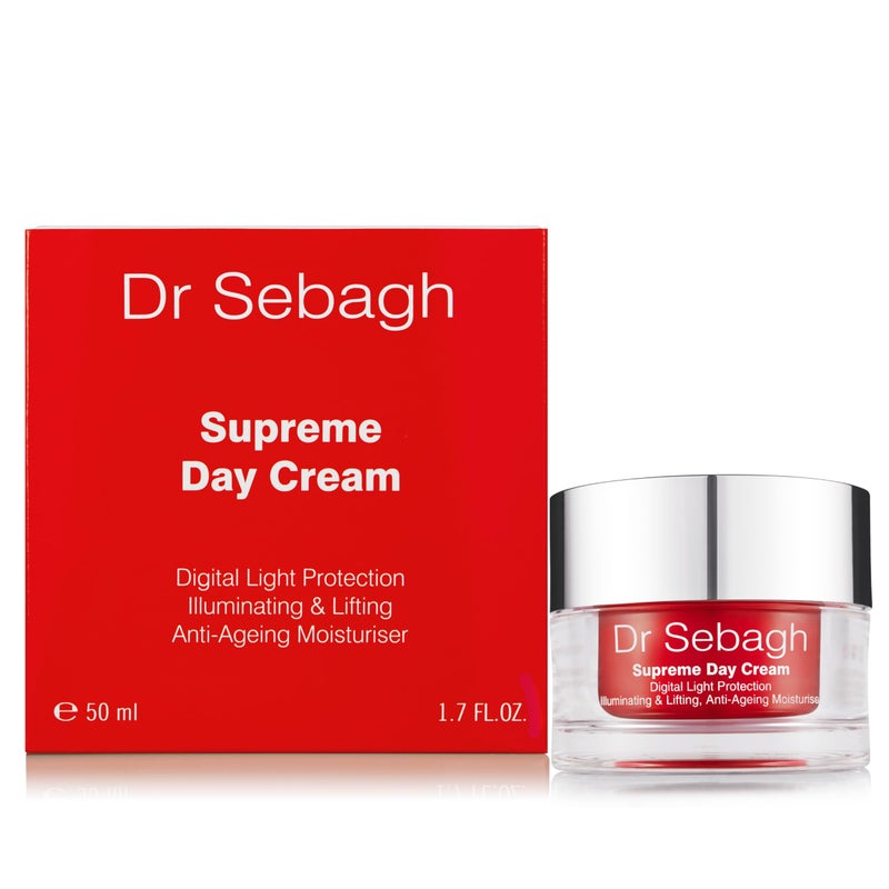 Dr. Sebagh Dr Sebagh Supreme Day Cream  17 fl oz  Award Winning AntiAging Moisturizer with Antioxidants  Hyaluronic Acid  Triple Protection AntiPollution HEV  UV protection  Firms  Hydrates Skin