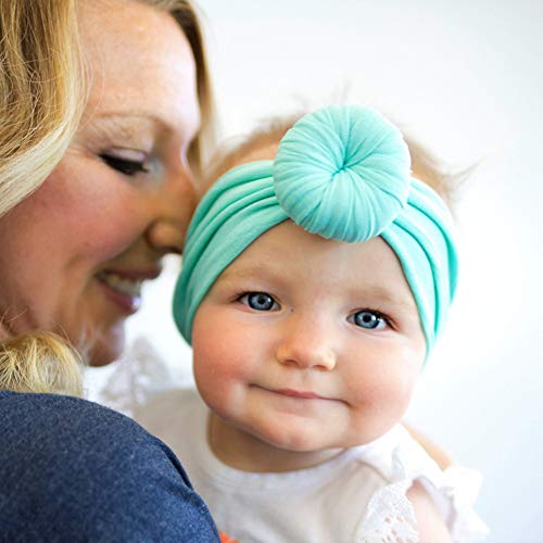 Qandsweet Baby Headbands Circle Bows Knotted Soft Silk Nylon Headwraps For Newborn Infant Toddlers Girl Kids - Image 2