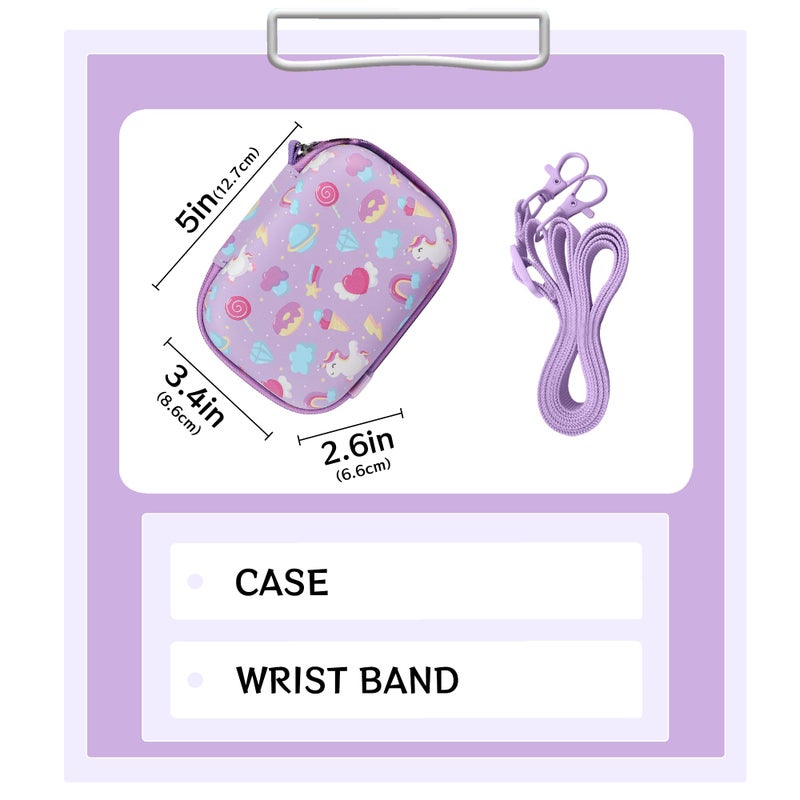 Leayjeen Kids Camera Case Compatible with Goopow/Dwfit/Slothcloud/Colofree/KIZJORYA Kids Camera Toys and Children Digital Video Camera,Best Christmas and birthday gifts-Purple Unicorn(Case Only) - Image 3