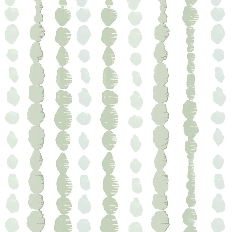 Naphite Green and White Peel and Stick Wallpaper Boho Contact Paper for Cabinet Drawer Striped Self Adhesive Removable Wallpaper for Bedroom Modern Dot Nursery Kid Waterproof Shelf Liner17.3inW78.7inL - Image 1