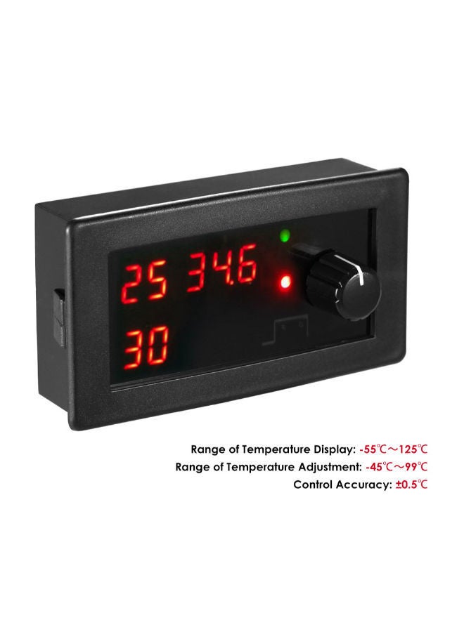 نيبمينينت جهاز تحكم رقمي في درجة الحرارة بشاشة LCD مع استشعار مضاد للماء أسود - Image 2