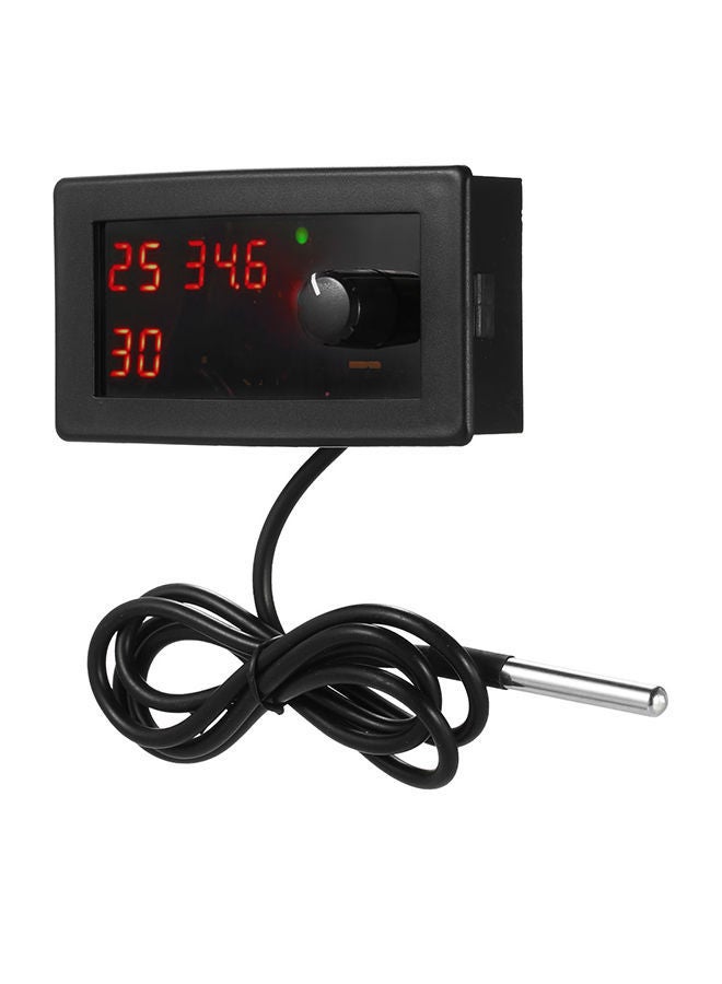 نيبمينينت جهاز تحكم رقمي في درجة الحرارة بشاشة LCD مع استشعار مضاد للماء أسود - Image 1