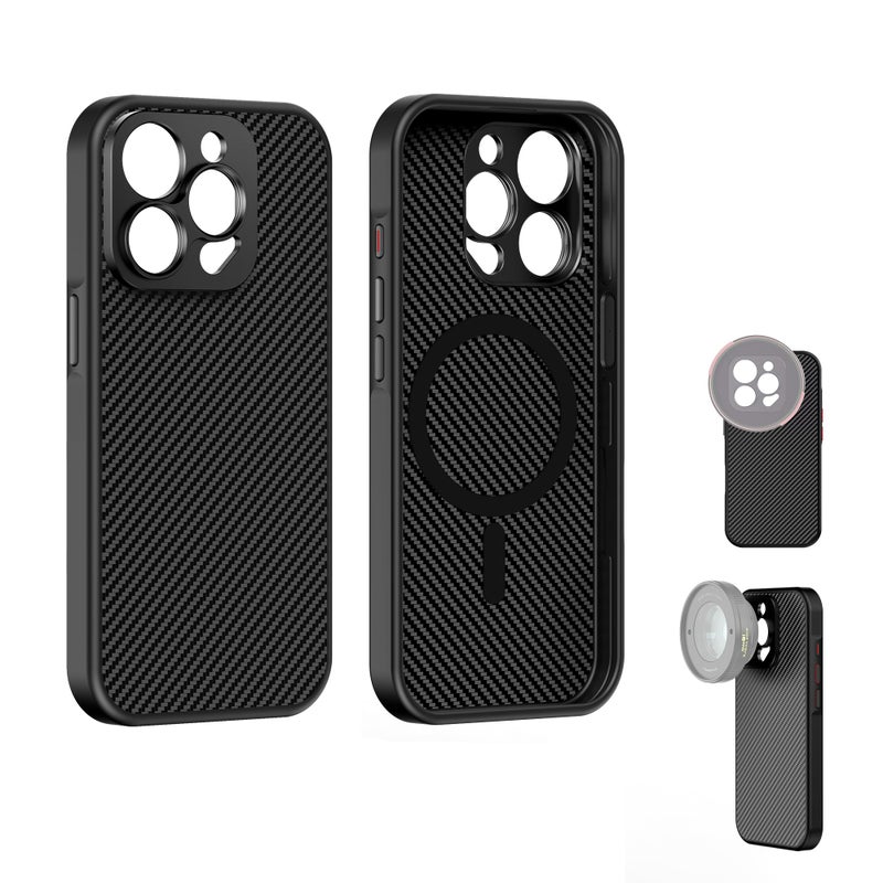 FREEWELL Pro Filmmaker Case for iPhone 15 Pro Max Magnetic Filter 17mm Lens Mount Black - Image 2