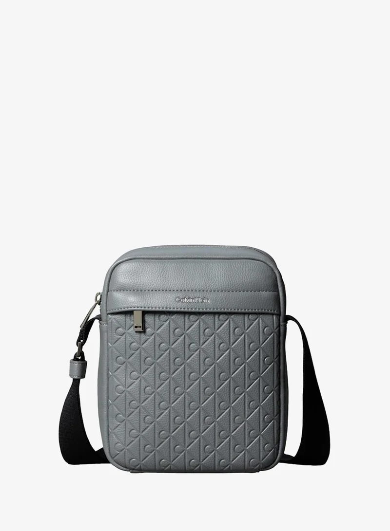 CALVIN KLEIN Embossed Emblem Logo Reporter Bag