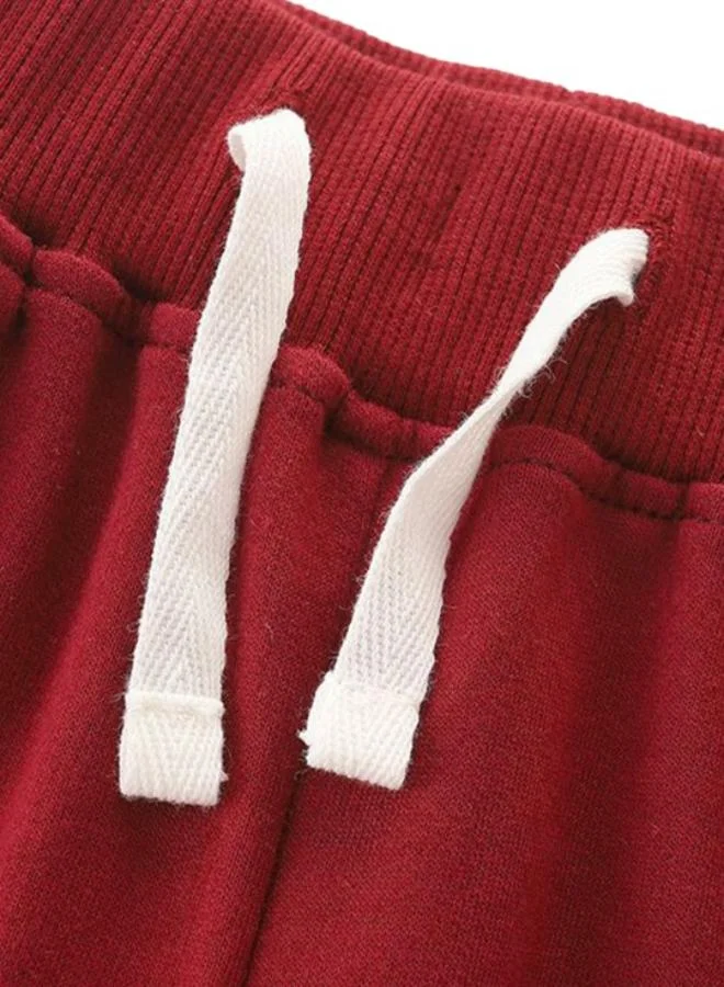 يونيكي Maroon Regular Fit Mid Rise Striped Trackpant