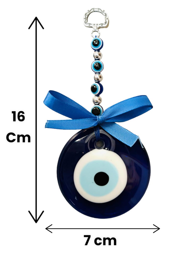 WARMINGO DE Evil Eye Hanging for Home & Office | Turkish Evil Eye for Good Luck & Prosperity | Evil Eye Wall Hanging Main Door Entrance Nazar battu (7 cm) - Image 5
