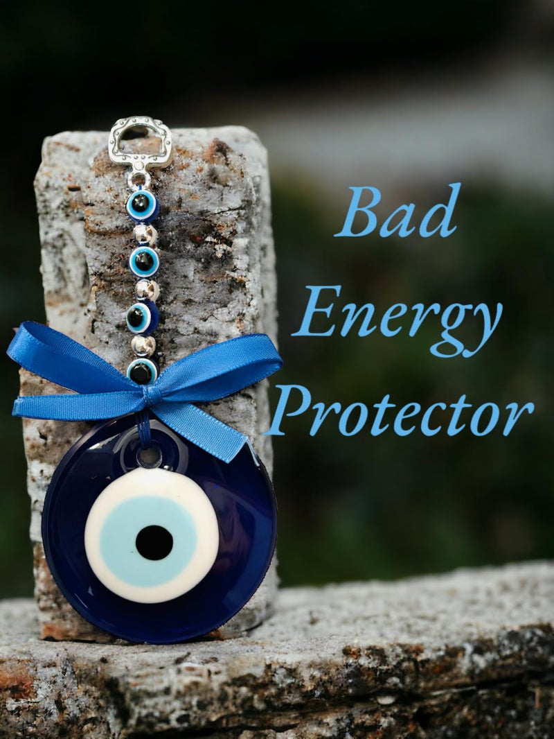 WARMINGO DE Evil Eye Hanging for Home & Office | Turkish Evil Eye for Good Luck & Prosperity | Evil Eye Wall Hanging Main Door Entrance Nazar battu (7 cm) - Image 2