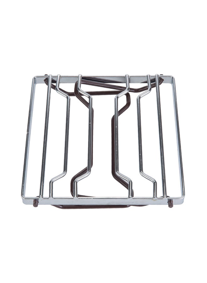 AL SANIDI Portable Outdoor Burner Stand, Portable mini barbecue charcoal grill for picnics, White*Black, Size 20*20 Cm  - Image 3