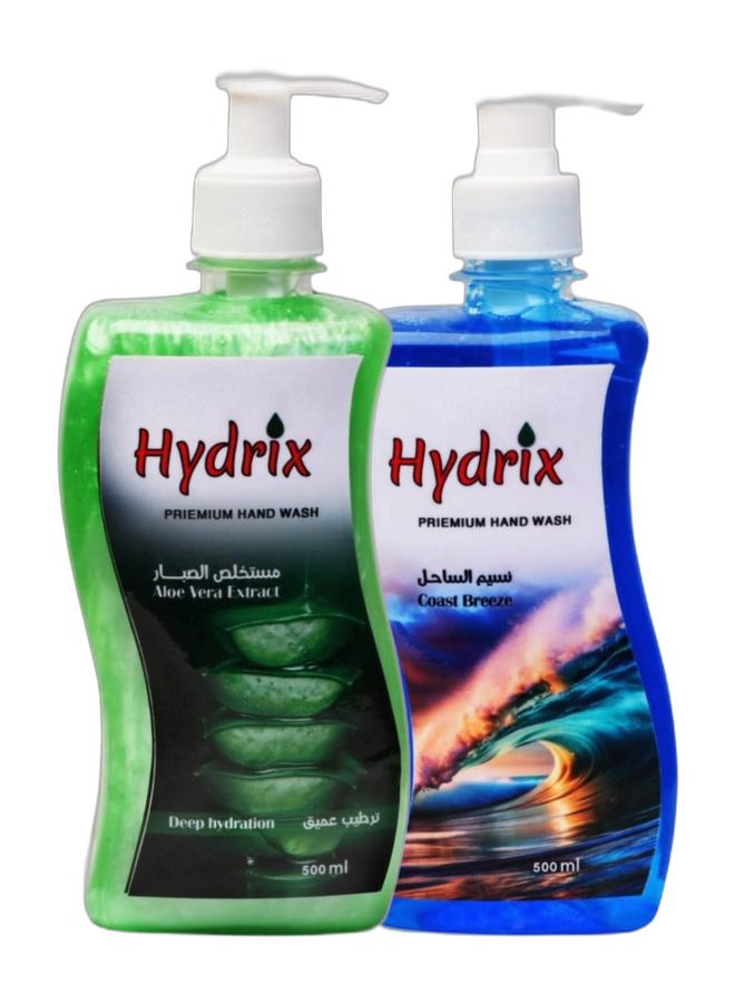 hydrix deep hydration creamy hand wash with  (coconut +palm+alovera)  500 ml & hydrix hand wash with (coconut+palm )oil 500ml breeze coast scentBundle - Image 1