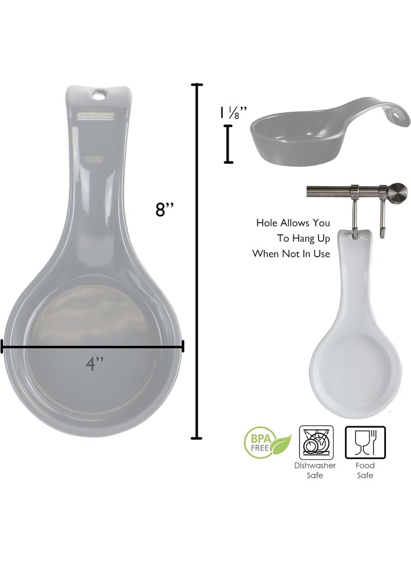 Reston Lloyd Rest Plastic Counter Stove Top Utensil Holder for Spoons, Ladle, Tong, 4 x 8, Pink - Image 2