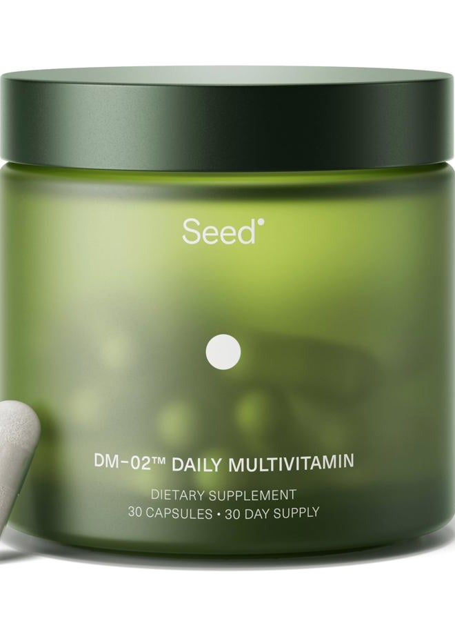 Seed DM-02 Daily Multivitamin - 100% DV Essential Vitamins and Minerals for Women & Men - Helps Fill Daily Nutrient Gaps - Immune, Bone, Hair, Skin & Nails Health - Vegan - 30 Capsules (30-Day Supply) - Image 1