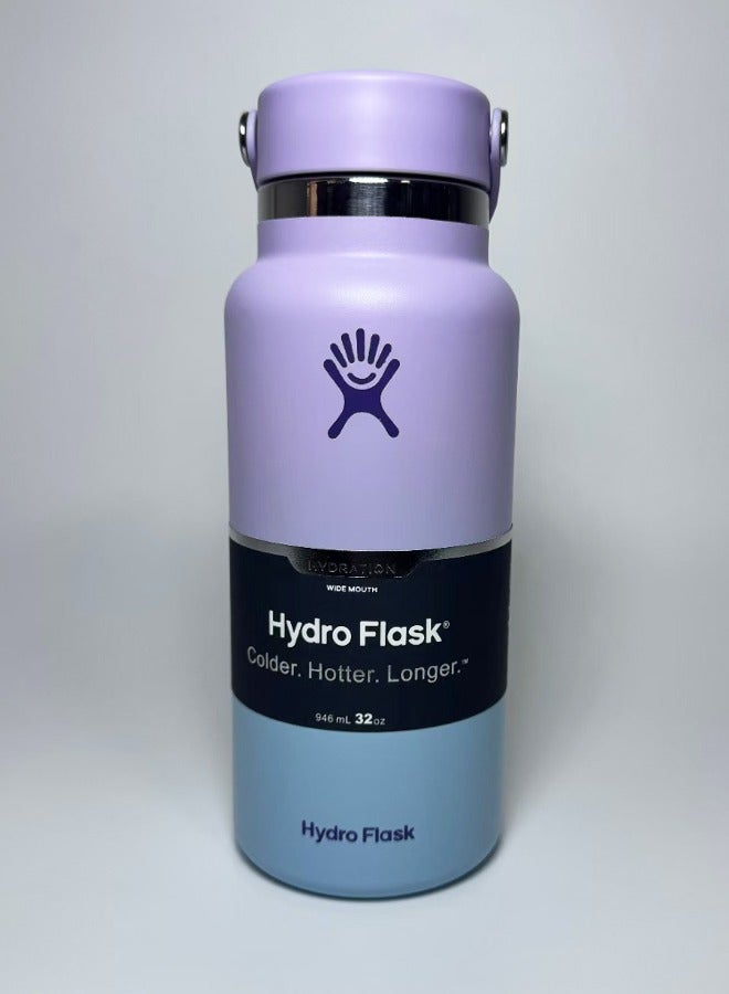 Hydro Flask 32OZ(946ml)Wide Mouth leakproof insulated stainless steel hot water bottle mug with sip lid for hot drinks, tea, coffee on the go to work, school, car, travel and sports - Image 1