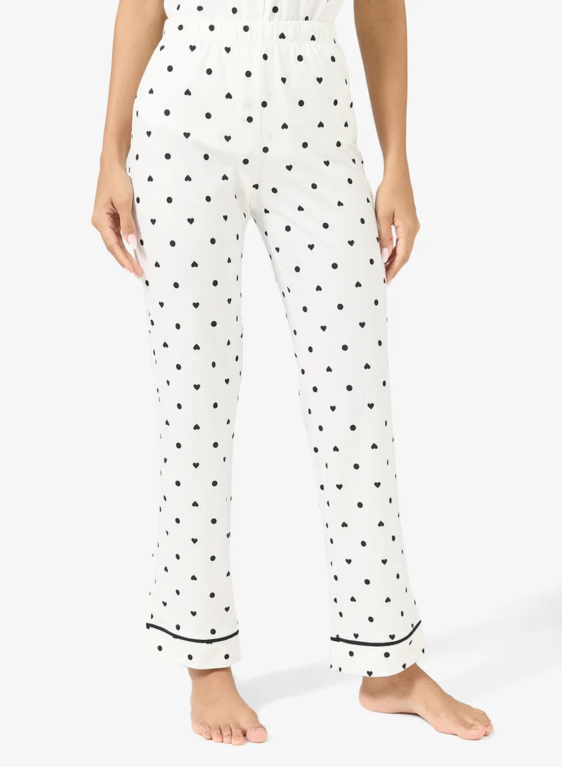 جينجر طقم بيجاما وقميص منقط بأزرار